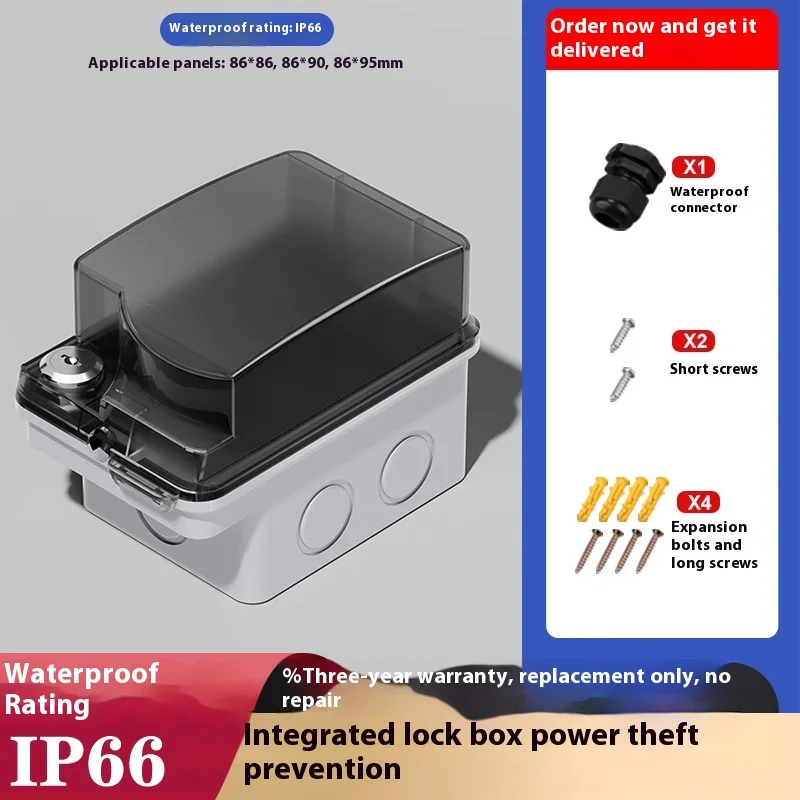 Outdoor Power Socket With Lock - Outdoor 86 Type Open-mounted Socket Outdoor