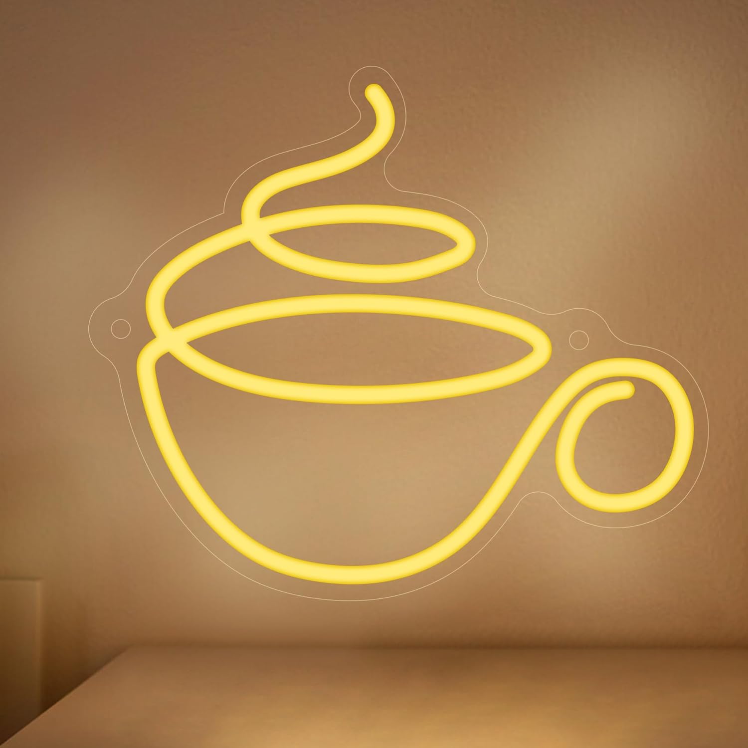 Outdoor Kitchen Power - Steaming Coffee Cup Neon Sign LED