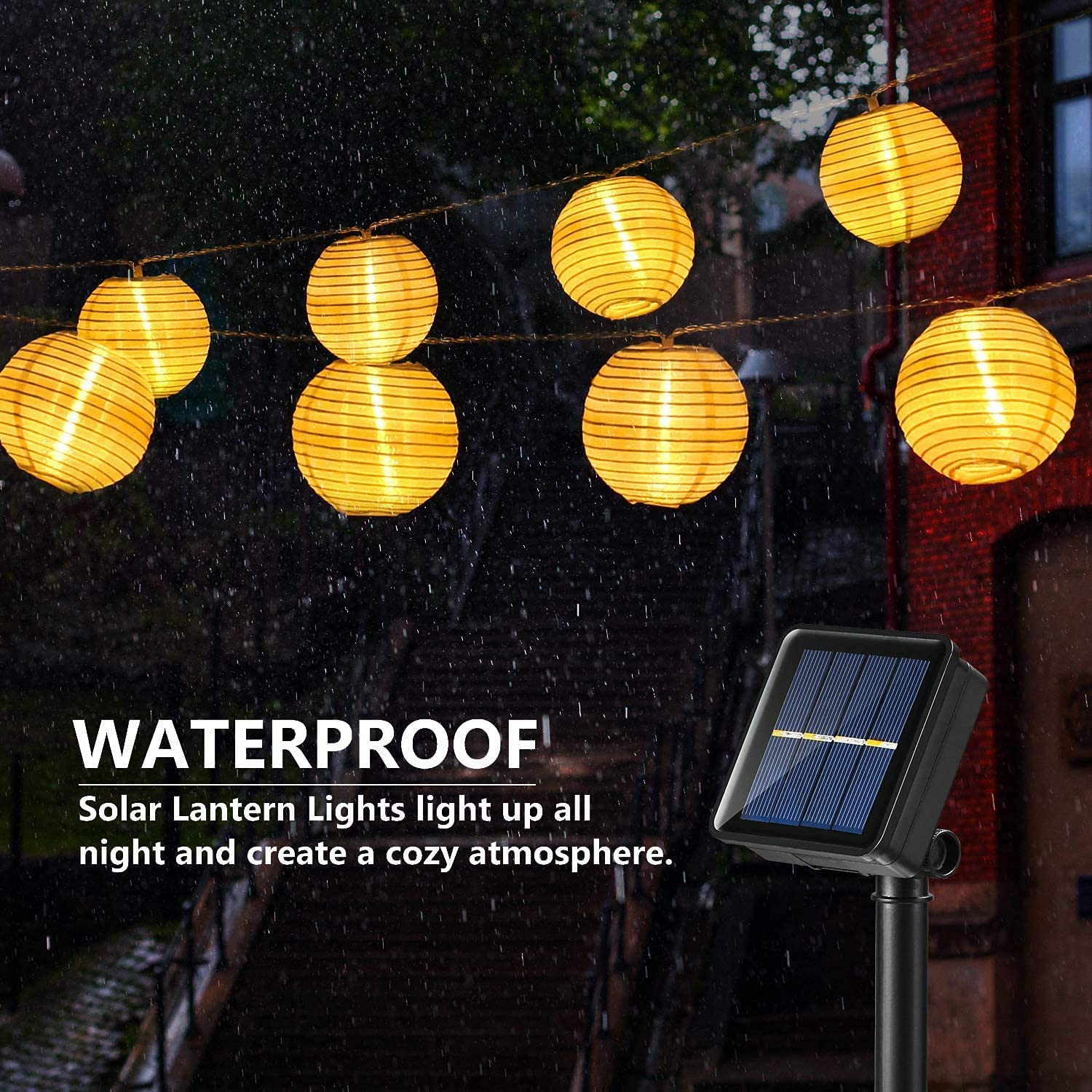 Waterproof Lantern Solar Strin - Outdoor Power For Christmas Lights recension och pris