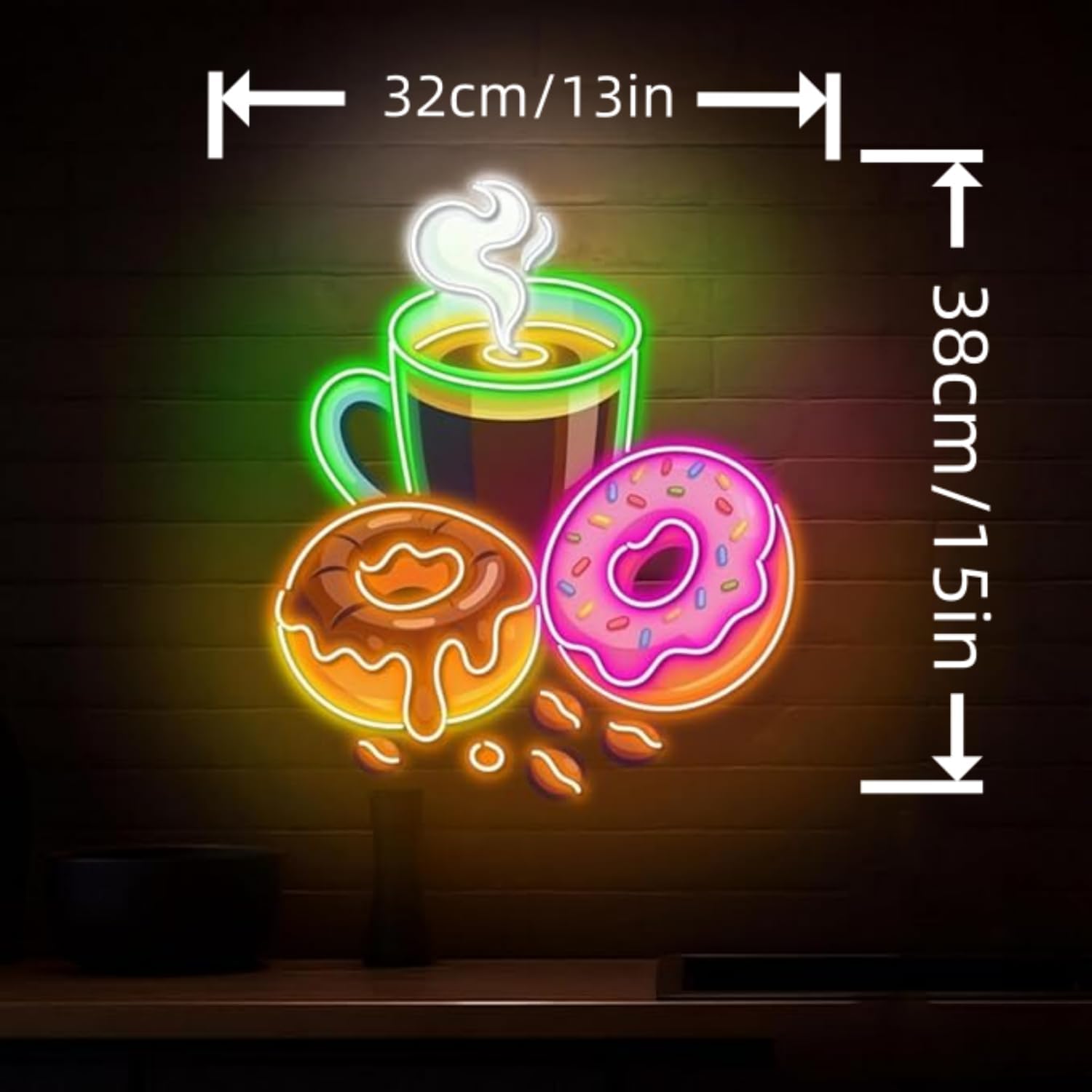Donuts LED Neon Sign USB Power - Outdoor Kitchen Power recension och pris