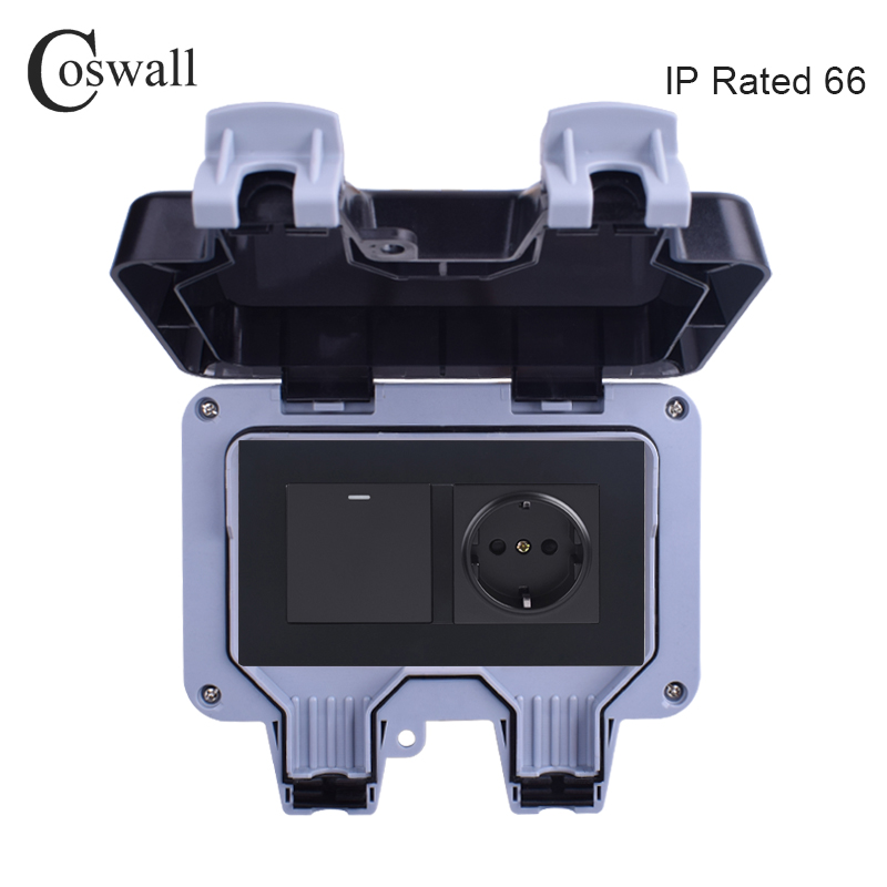 Coswall IP66 Weatherproof Wate - Outdoor Power Outlet Waterproof recension och pris