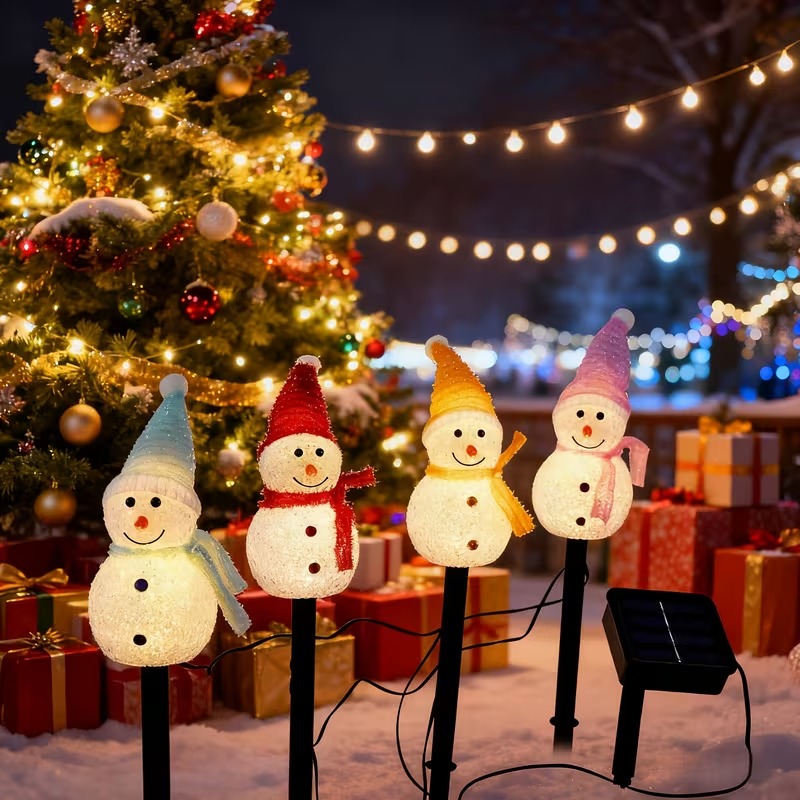 1-4PCS Christmas Solar Powered - Outdoor Power For Christmas Lights recension och pris