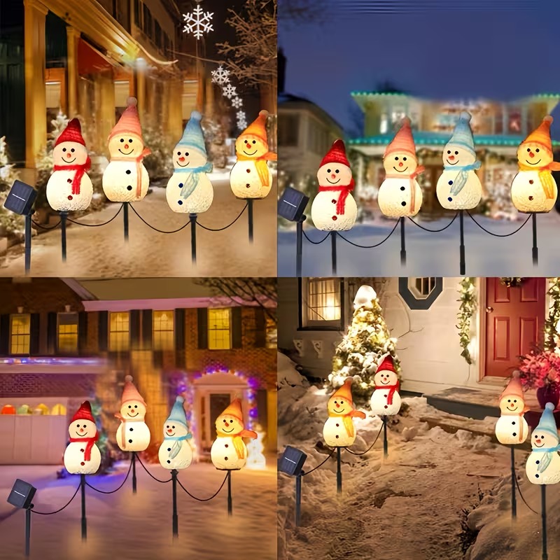1-4PCS Christmas Solar Powered - Outdoor Power For Christmas Lights recension och pris