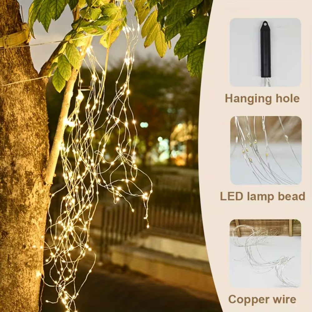 3M600LED Solar Powered Willow  - Outdoor Power For Christmas Lights recension och pris