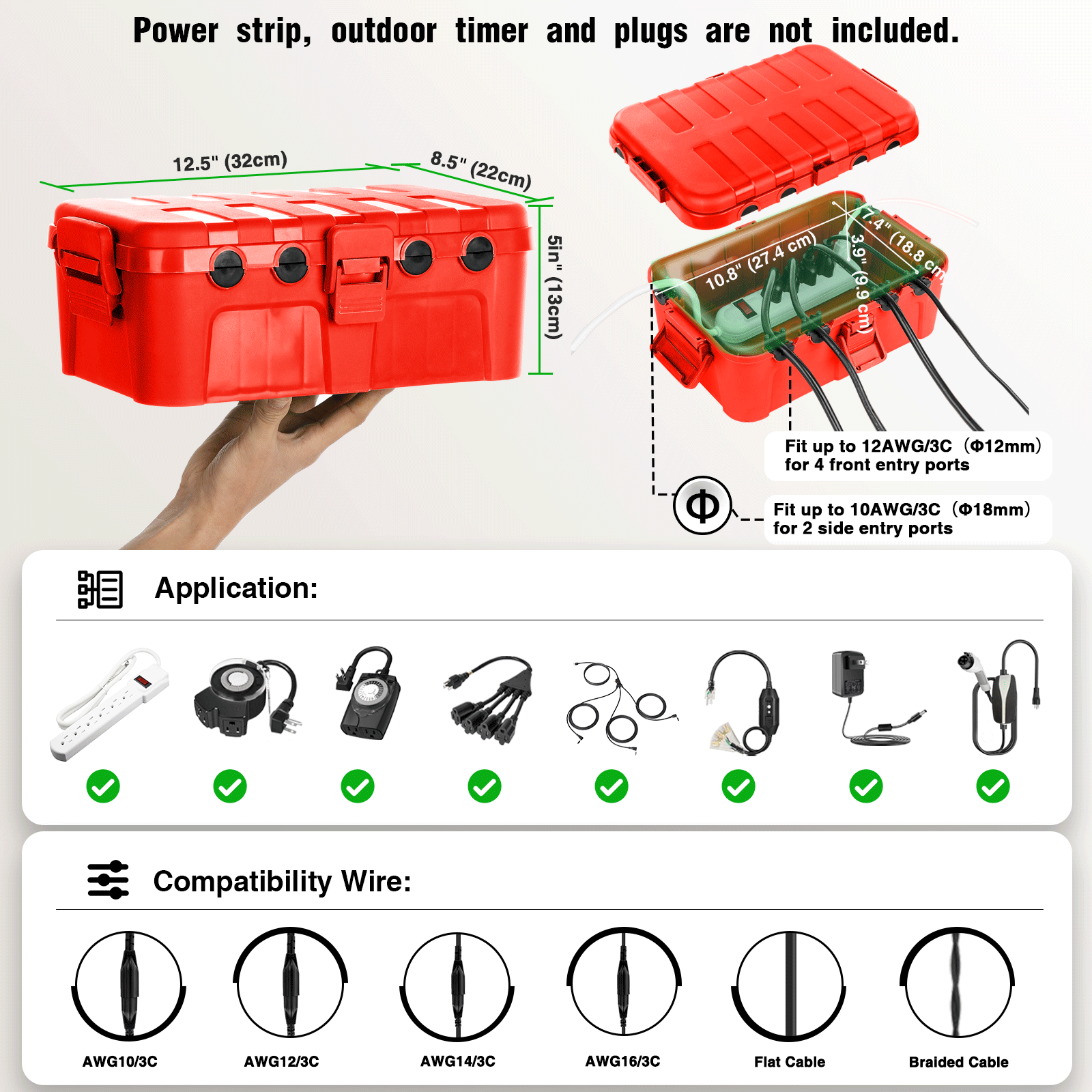 Weatherproof IP54 Outdoor Exte - Outdoor Power Outlet Waterproof recension och pris