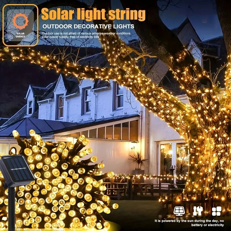 LED Solar Powered Outdoor Fair - Outdoor Power For Christmas Lights recension och pris