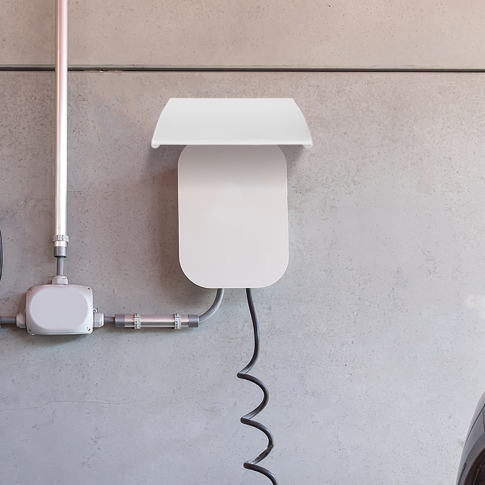 White Outdoor Ev Charging Pile - Outdoor Power Meter recension och pris