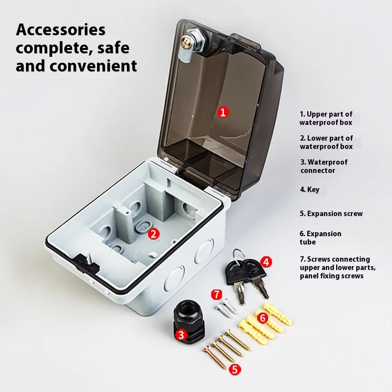 Outdoor 86 Type Open-mounted S - Outdoor Power Socket With Lock recension och pris