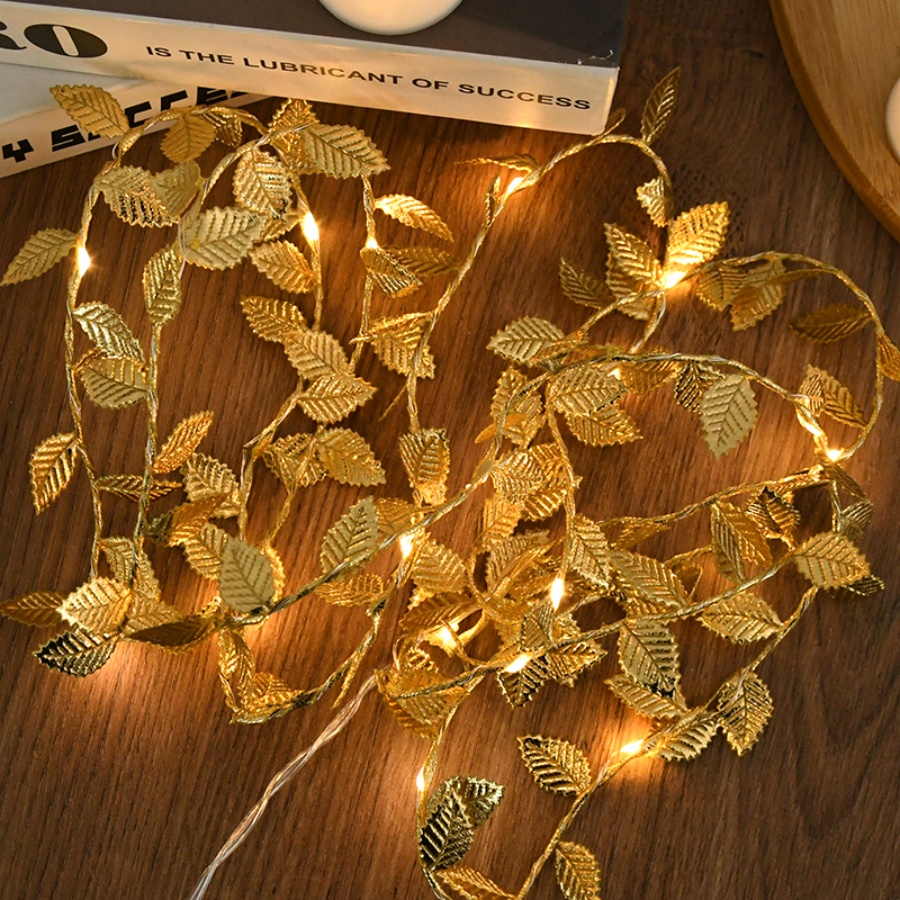 Golden Leaf Rattan Copper Wire - Outdoor Power For Christmas Lights recension och pris