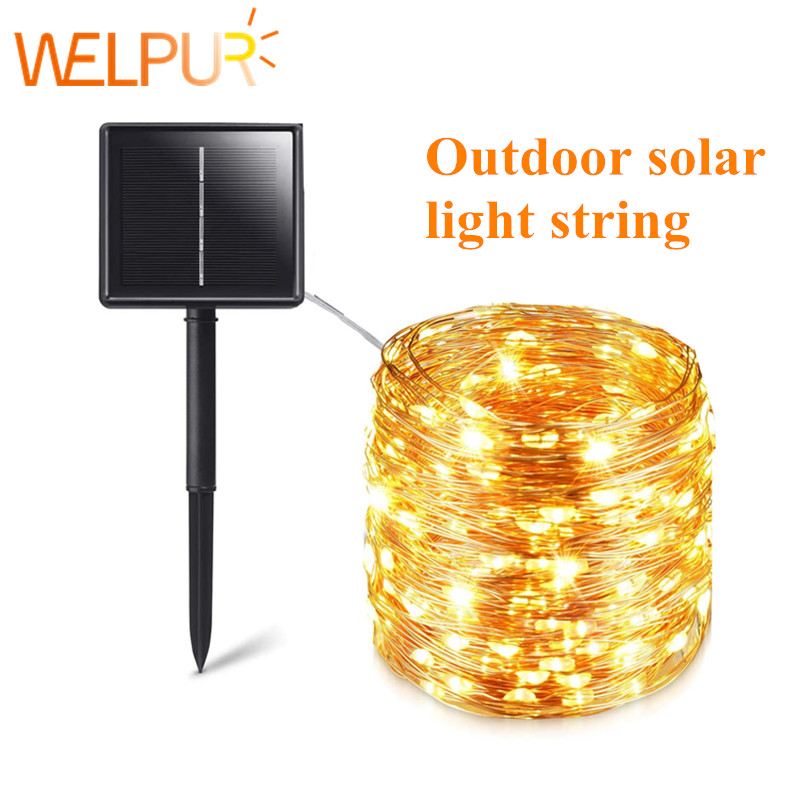 Solar String Fairy Lights 12m  - Outdoor Power For Christmas Lights recension och pris