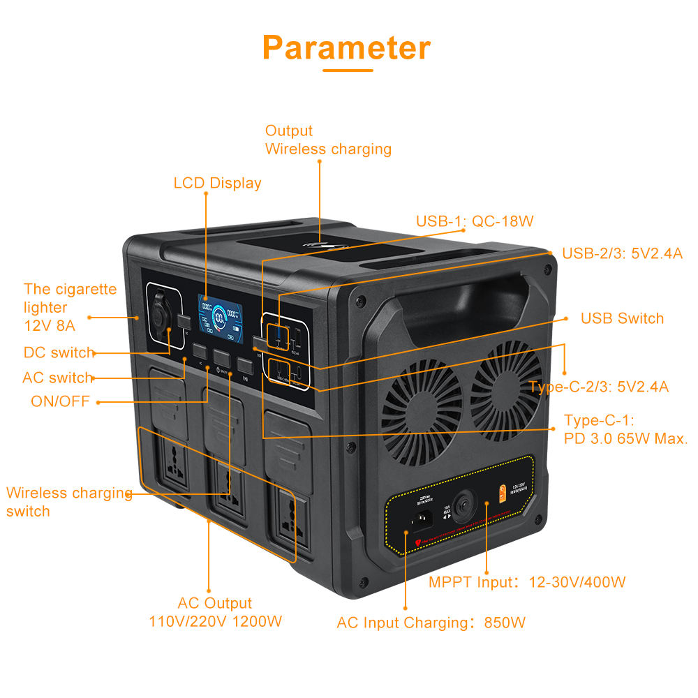 1200W Portable Solar Generator - Outdoor Power Generator recension och pris