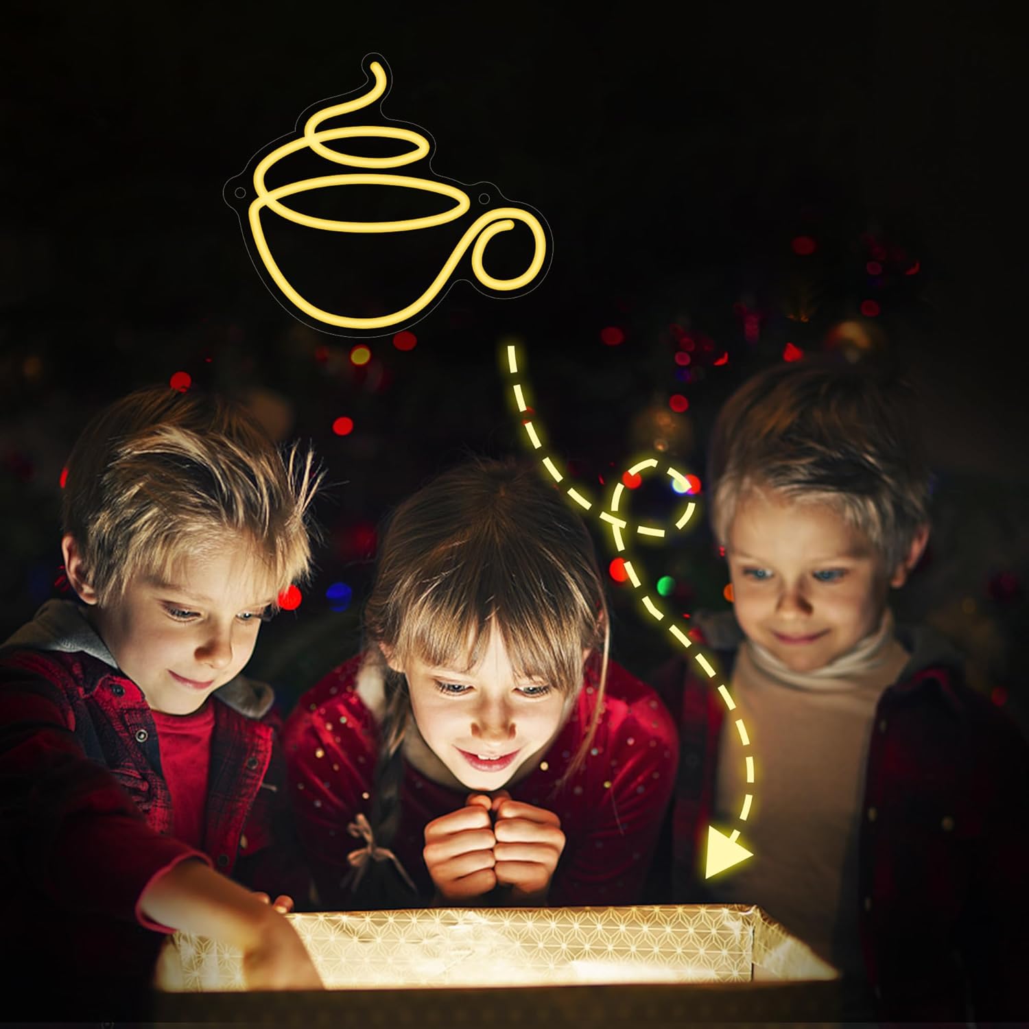 Steaming Coffee Cup Neon Sign  - Outdoor Kitchen Power recension och pris