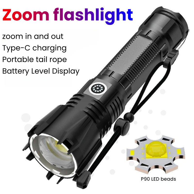 High-power P90 LED Flashlight  - Outdoor Power Meter recension och pris