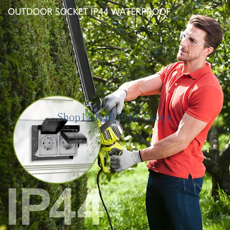 02DC 2 Gang Waterproof Outlet  - Outdoor Power Outlet Waterproof recension och pris