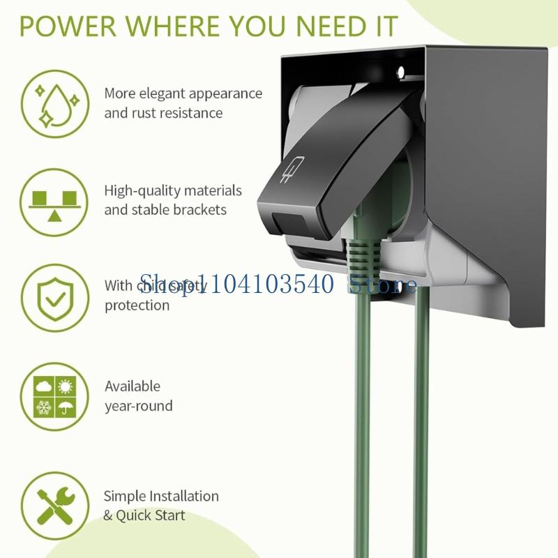 02DC 2 Gang Waterproof Outlet  - Outdoor Power Outlet Waterproof recension och pris
