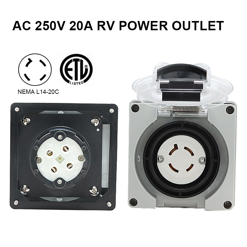 125/250V 20A Generator RV Powe - Outdoor Power Outlet Waterproof recension och pris