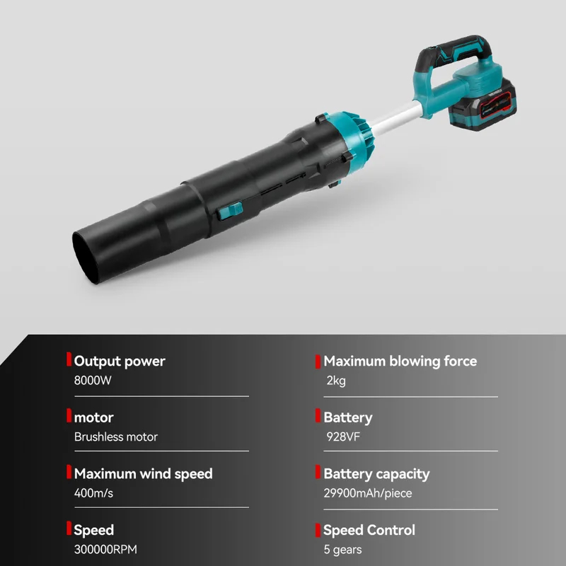 8000W Brushless Electric Turbo - Leaf Blower Cordless recension och pris