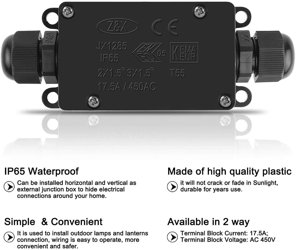 3pcs 2Way IP65 Waterproof Outd - Outdoor Power Line recension och pris