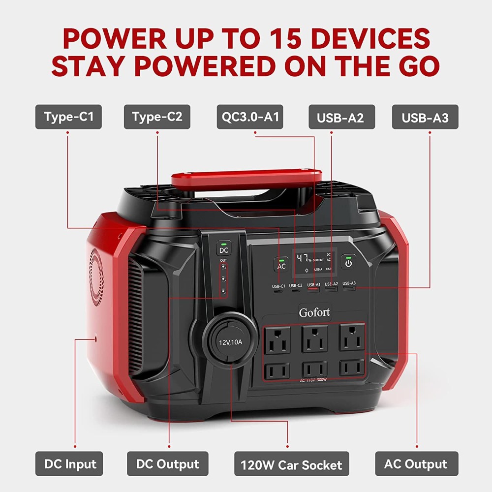 Portable Power Station 540Wh/5 - Outdoor Power Generator recension och pris